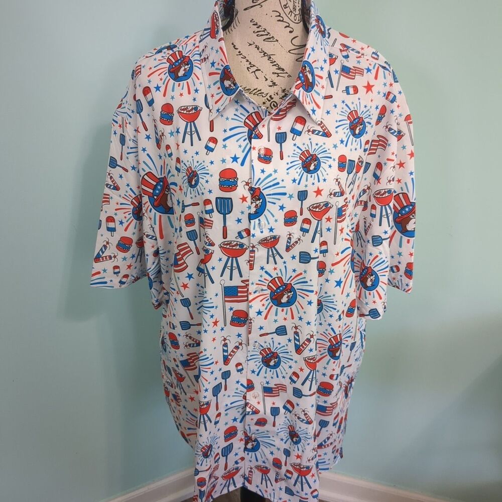 BUC-EE'S - USA AMERICAN FLAG 4th of JULY BBQ GRILL Fireworks 3x Shirt